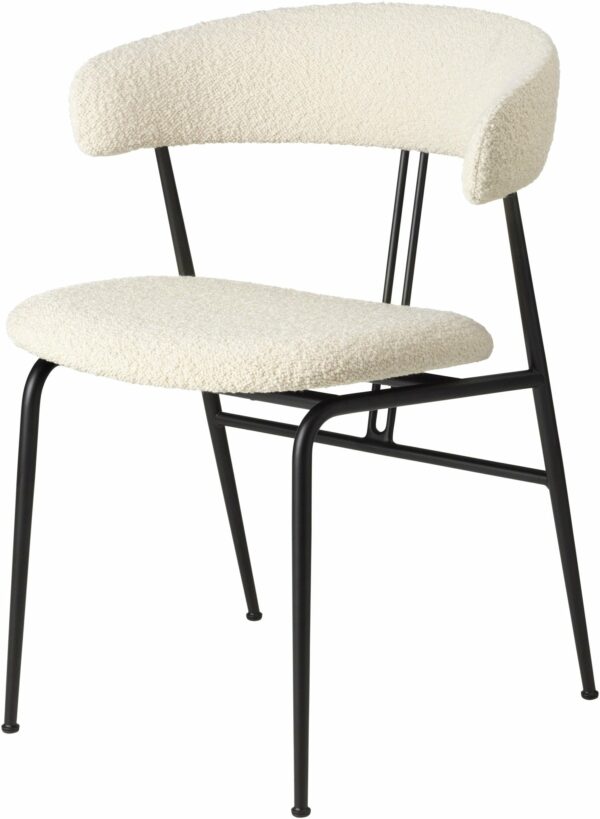 Gubi | Violin Dining Chair - Fully Upholstered - Dedar Karakorum 001