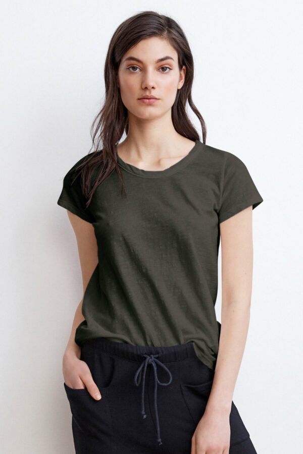 Velvet by Graham & Spencer | Tilly Original Slub Crew Neck Tee (L), Velvet by Graham & Spencer