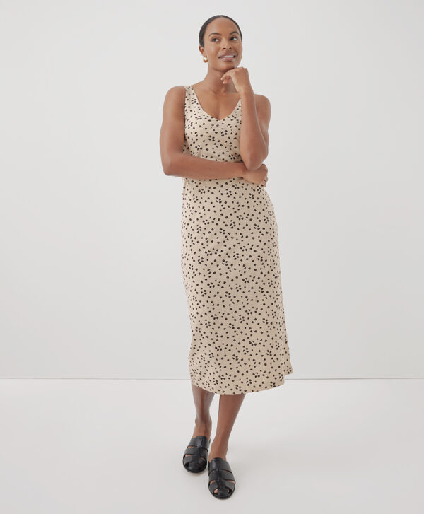 PACT Apparel | Women's Hazy Petals Luxe Jersey Midi Slip Dress