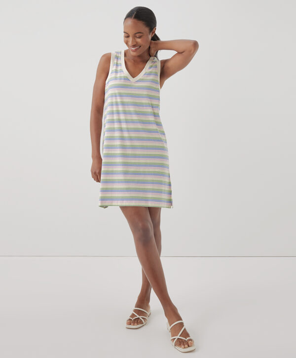 PACT Apparel | Women's Prismripe Softspun A-Line Tank Dress