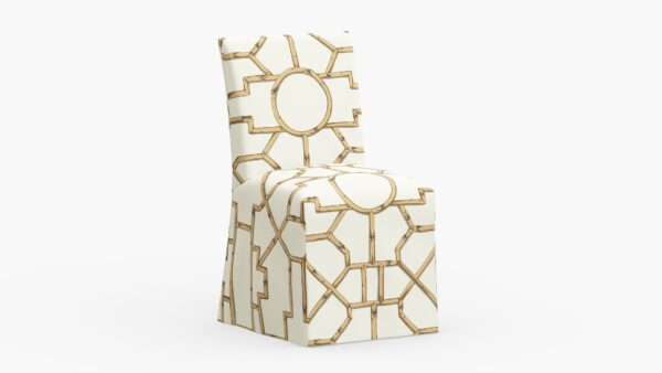 The Inside | Slipcovered Dining Chair | Tan Baldwin Bamboo