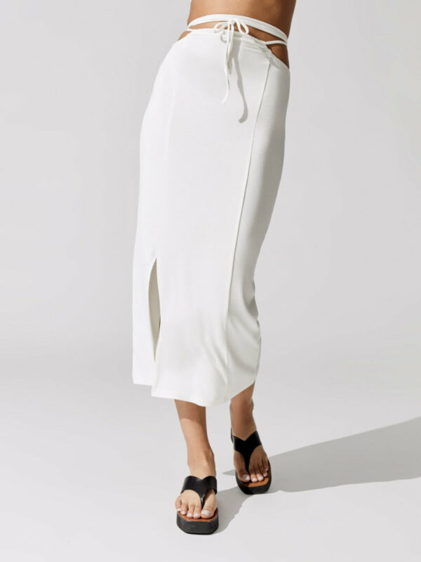 WeWoreWhat Cutout Midi Skirt - Off White