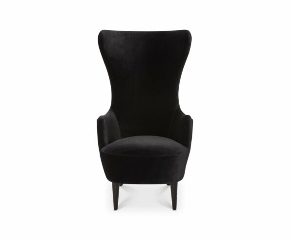 Tom Dixon | Wingback Chair - Black / Divina Melange 3 - 0120