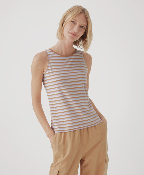 PACT Apparel | Women's Sohoripe Softspun High Ne Tank