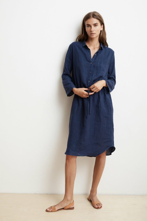 Velvet by Graham & Spencer | Tristana Woven Linen Shirt Dress (L), Velvet by Graham & Spencer