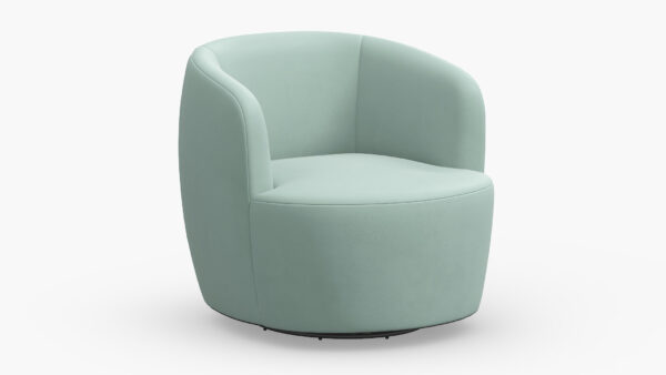 The Inside | Tub Swivel Chair | Aqua Velvet